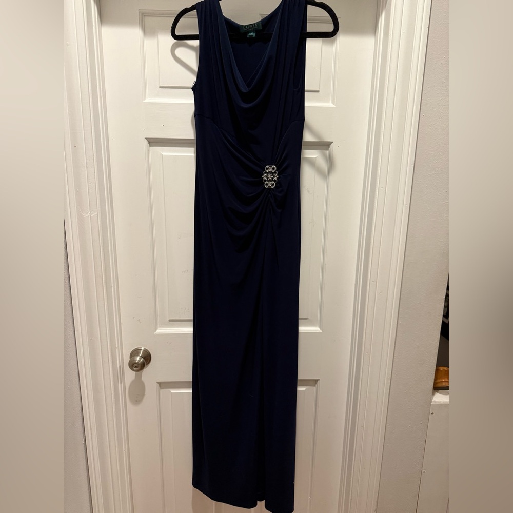 Like new Ralph Lauren navy Elegant Navy Blue Evening Gown